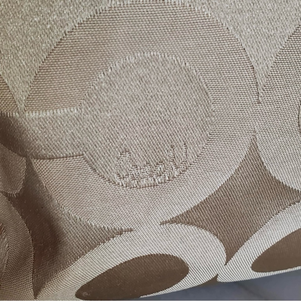 Coach Mia Op Art Beige Gold Shoulder Bag 15758 - Picture 9 of 16